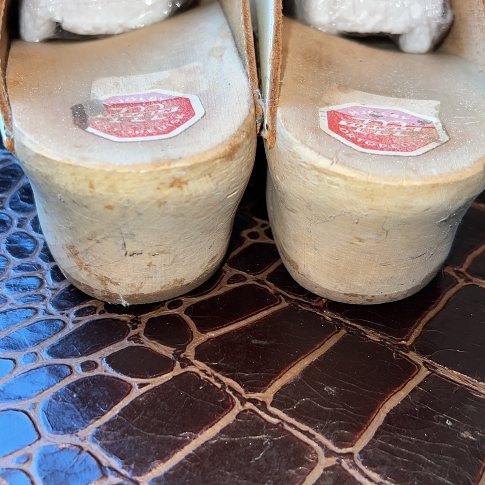 VINTAGE Swedish Wooden Clogs, Size 41 - Picture 6 of 6